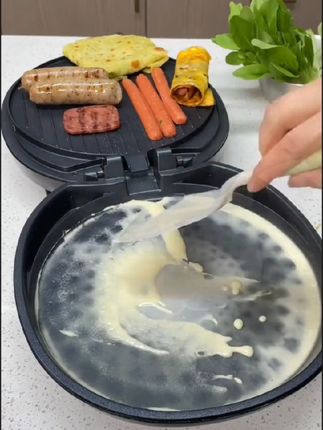 这款多功能电饼铛颜值高双面加热加热速度快让厨房生活更加美好#电饼铛 #煎饼锅家用推荐 #厨房好物 #多功能锅 #生活好帮手
