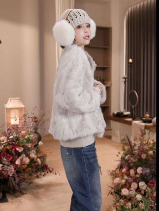 LIXIA【雪绒云朵】柔暖云絮高奢时髦小湖羊皮毛一体外套-D9768#秋冬穿搭 #高级穿搭