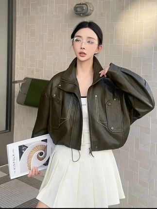 #黑色高级感穿搭 #气质皮衣 #酷女孩穿搭 #气场全开 #个性穿搭