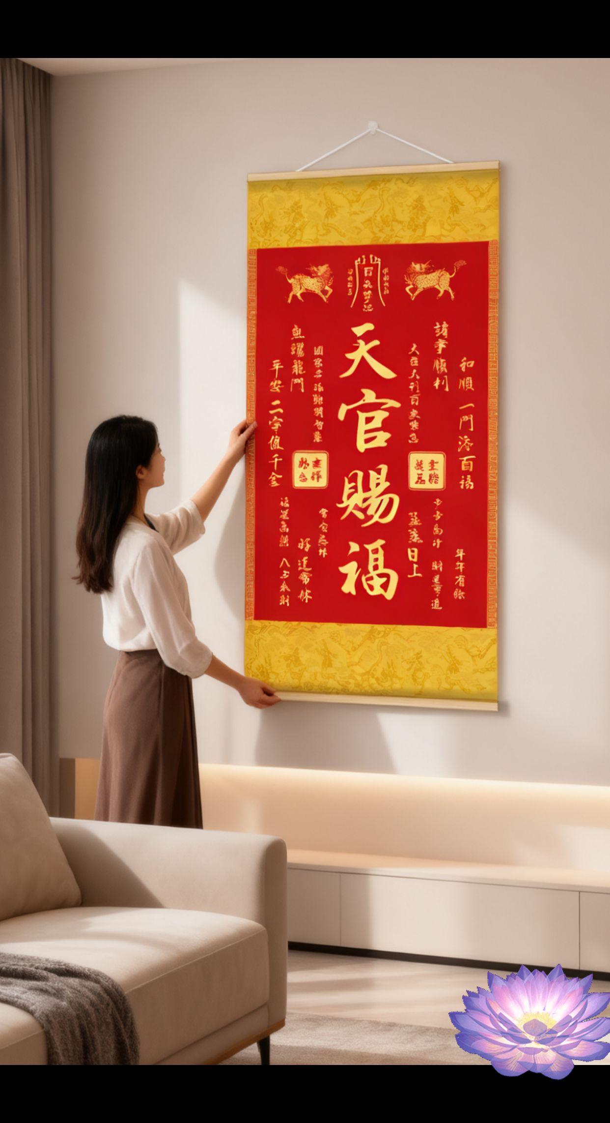 天官赐福客厅挂画玄关书房装饰画。#纳福进宝好事发生 #天官赐福挂画#福气拱拱来 #居家装饰#平安吉祥