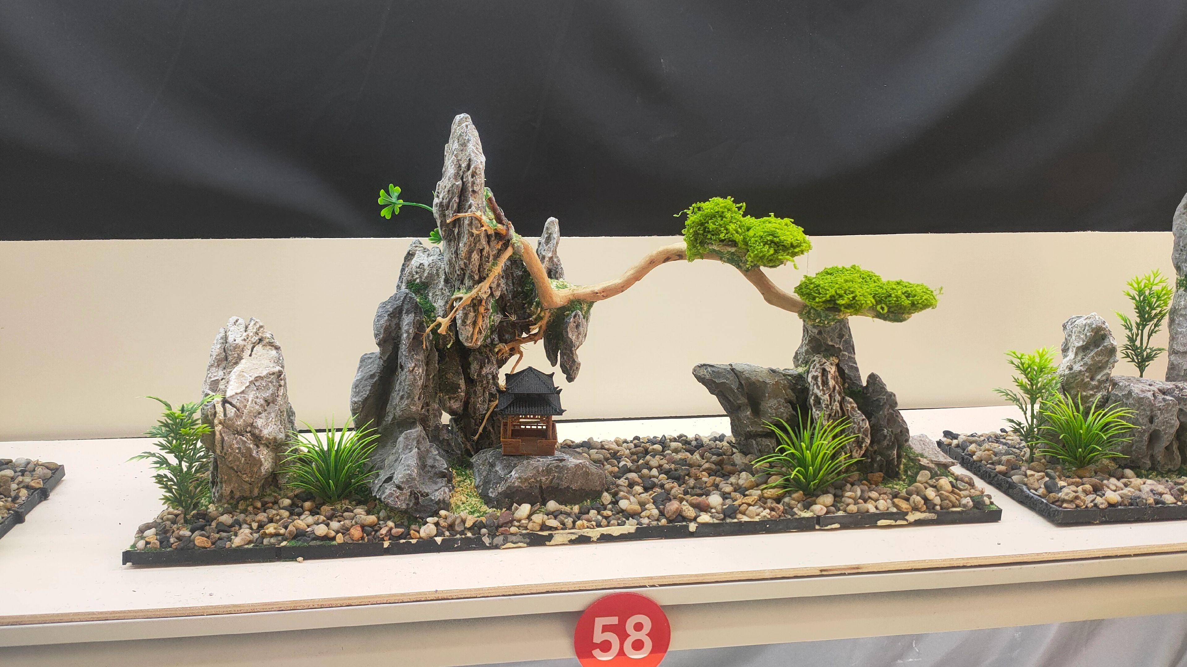 鱼缸景观。鱼缸造景,一体骨架,真石头制作。#造景 #微景观制作 #抖音推广 #景观设计 #鱼缸里的大自然