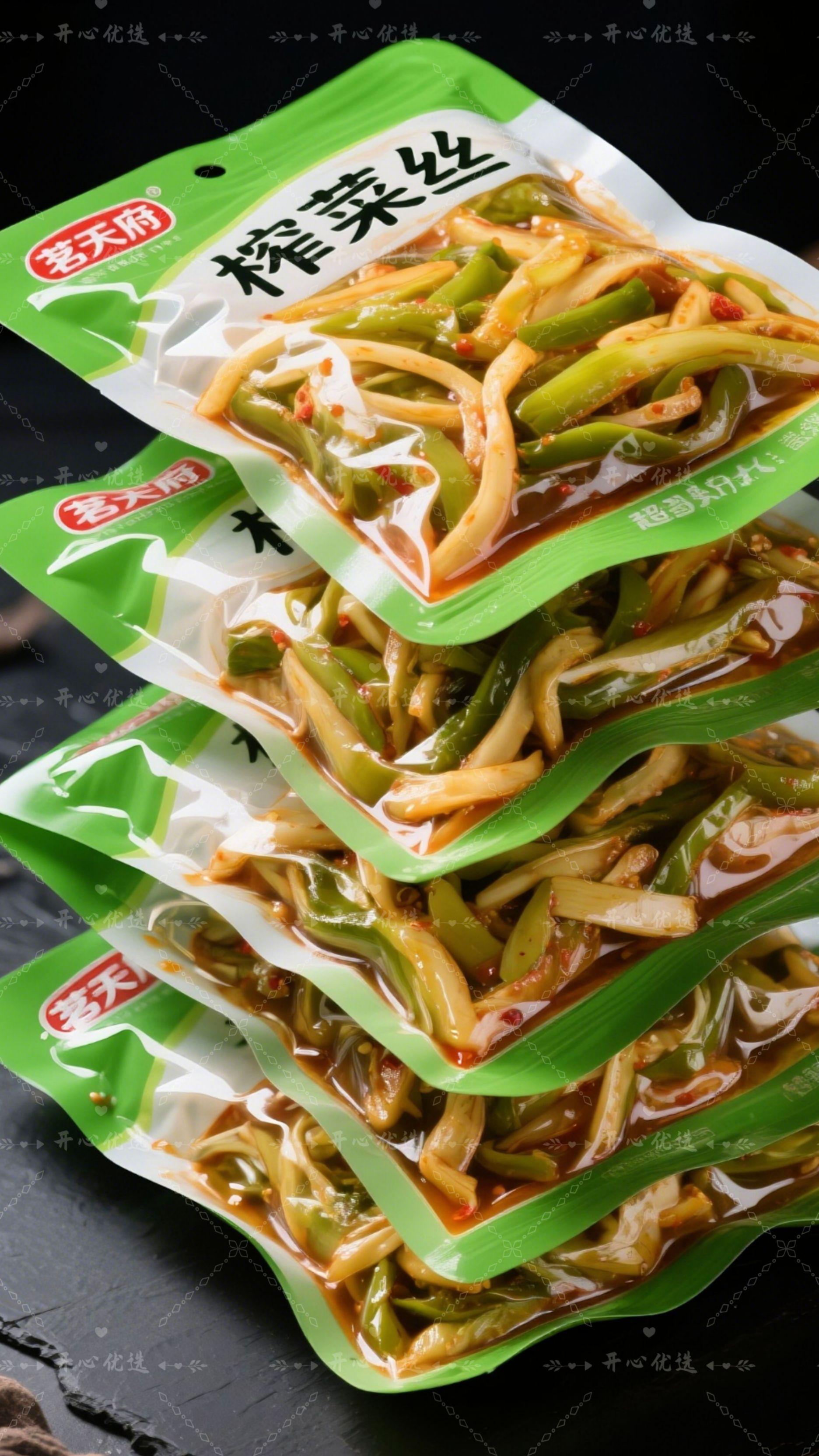 严选新鲜青菜头,靠三腌三榨留存本味。切丝均匀纤薄透光,加香料浸润入味。咸鲜带微辣、爽脆有嚼劲,空口吃解腻开胃,配粥拌饭超下饭,小包便携,随时随地激活味蕾! #榨菜丝 #榨菜 #下饭菜 #下饭#咸菜