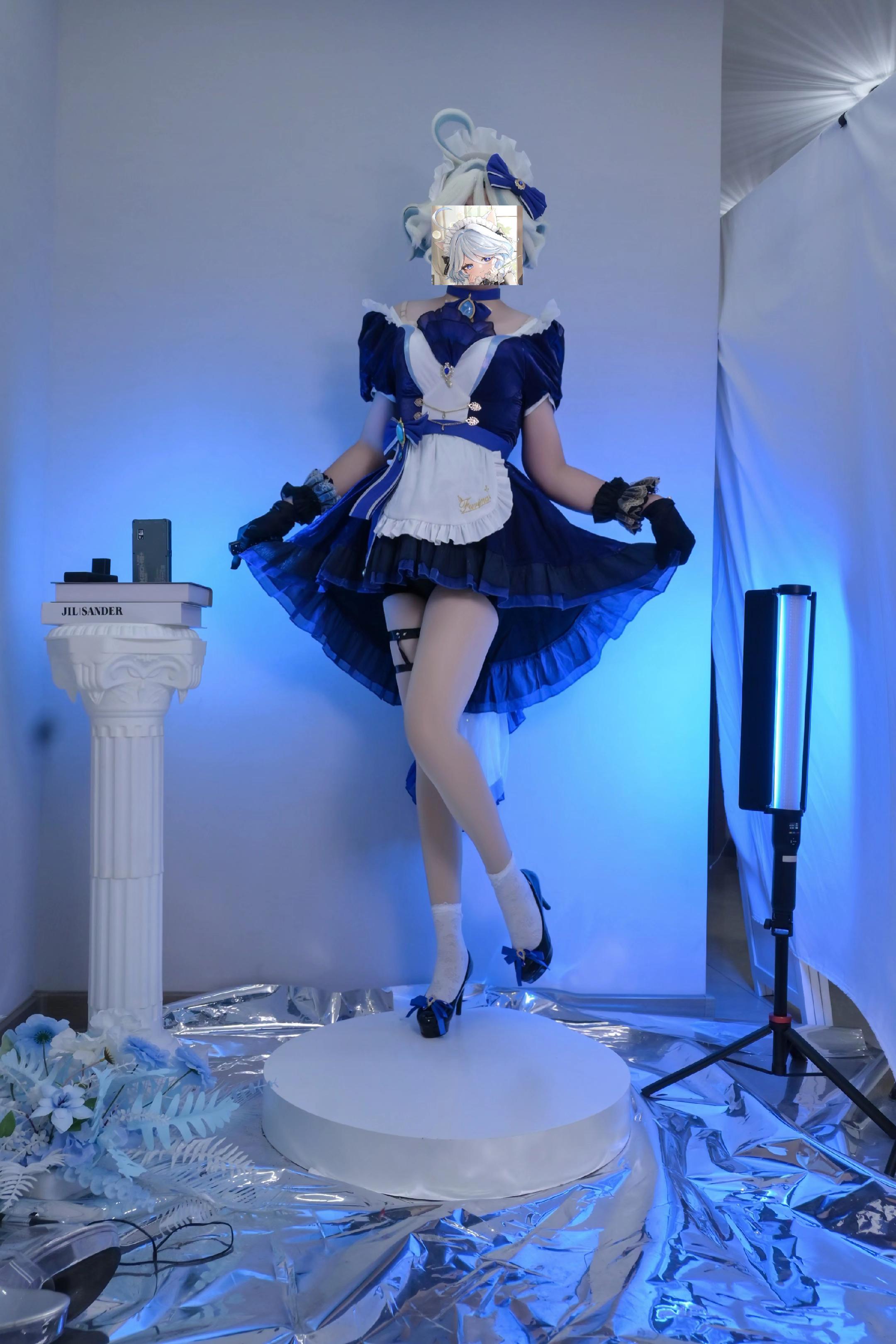 男孩子试穿女仆装芙宁娜cos.#芙宁娜#原神空月之歌#二次元#cosplay#芙宁娜cos