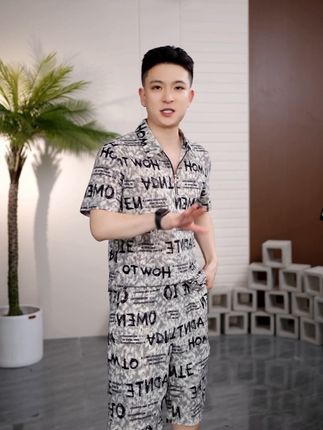 花色冰丝弹力透气欧货正品套装#品质男装 #夏季穿搭 #男士套装