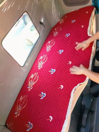 货车四季通用棉麻卧铺床套~半包围设计舒适透气#货车用品 #卡车 #卡友