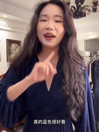 御姐顶流/领蓬蓬袖腰褶褶开叉高弹网纱连衣裙