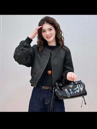 时尚休闲小个子短外套女2025年春秋新款宽松短款百搭棒球夹克上衣#时尚女装#夹克上衣