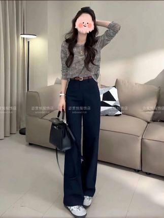 2025早秋新款韩版时尚休闲百搭女装网纱上衣+西装裤两件套显瘦潮#网纱上衣 #西装裤 #休闲减龄穿搭 #早秋搭配 #显瘦穿搭