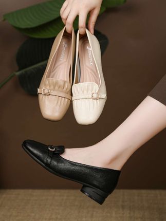 #浅口粗跟单鞋 #休闲单鞋 #圆头单鞋 #单鞋女 #好看好穿