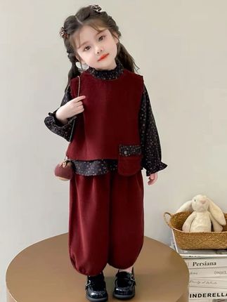 女童秋季套装2025新款儿童洋气时髦秋装女宝宝秋季马甲三件套碎花#女童穿搭#萌娃穿搭 #生女儿就是用来打扮的 #韩版童装 #每日童装穿搭分享 @抖加🔥上热门🔥dou+🔥热点宝