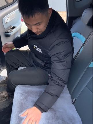 汽车仿兔毛绒坐垫防寒保暖通风透气 不掉毛不起静电柔软舒适#汽车毛绒坐垫 #防寒保暖 #冬季开车必备 #汽车用品