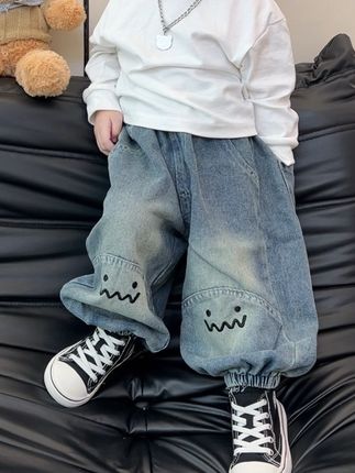 巨高品巨洋气的韩系灯笼裤,软牛仔面料久穿久洗不容易发硬变形,上身太潮太酷了,家里有儿子的闭眼入#高品质童装#牛仔裤搭配  #男童穿搭 #百搭裤子 #男童牛仔裤