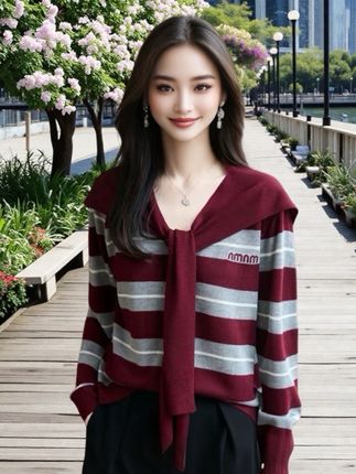 #针织圆领女衫 #针织衫 #高级感穿搭 #女装 #宽松版型