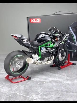 #好物推荐🔥 正版川崎H2R可启动打火大号1:6合金模型摩托机车XLG男生生日礼物#机车 #爱了爱了 #男人简单的快乐 #川崎
