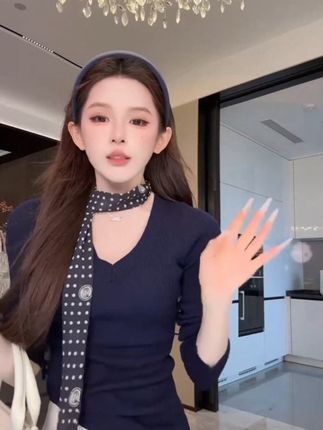 【千寻严选】秋季时尚气质百搭轻奢显瘦针织衫QXQ4ZZS6954A(送丝巾)#显瘦针织衫#气质百搭#显瘦上衣#气质穿搭 #千寻教你学穿搭