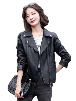 2025新款高级感女装#显瘦皮衣外套#皮夹克#洋气减龄 #穿出自信穿出美丽