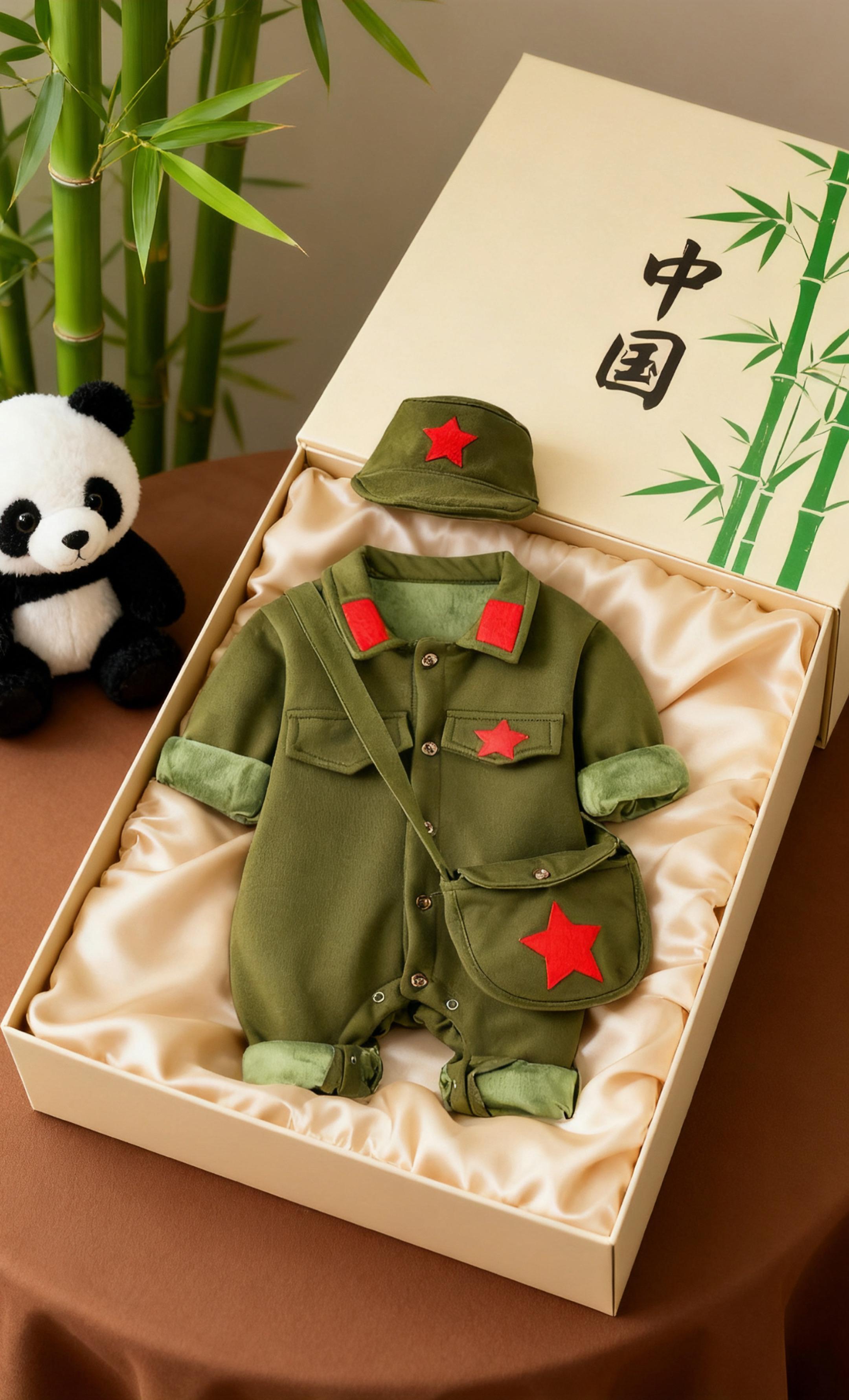 超萌小军装套装来啦~连帽+挎包一套配齐,军绿配红五星复古又吸睛✨ 十一出游穿上它,不管是景点打卡还是亲子互动,分分钟拍出怀旧风童趣大片,走哪都是焦点哟~#高品质童装 #童裝 #童装新款 #童装搭配每日更新 #高端童装