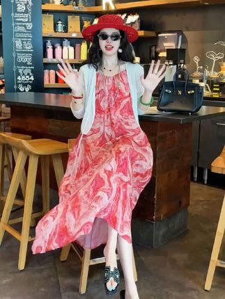 #遮肉显瘦 #夏季新品 #连衣裙 #优雅气质 #显瘦连衣裙