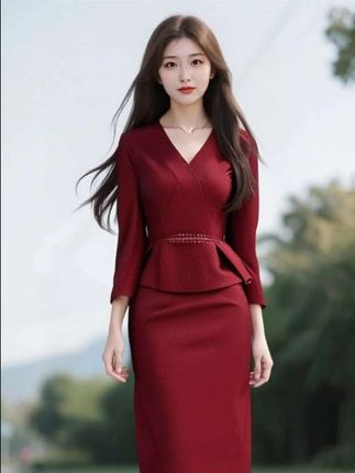 喜婆婆婚宴装新款妈妈结婚礼服春秋假两件40-50岁显瘦红色连衣裙#喜婆婆装 #妈妈婚礼礼服 #婚礼礼服妈妈装 #时尚洋气 #优雅气质女装