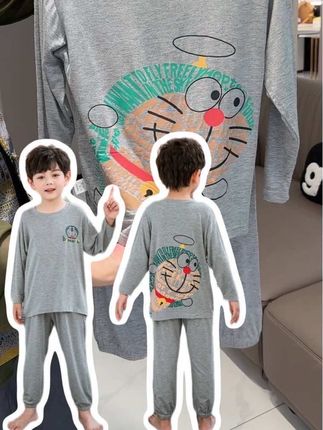 天冷孩子就要穿的长袖睡衣!莫代尔面料巨舒服,睡觉穿着没有束缚感!弹力超大谁穿谁好看!#莫代尔家居服 #睡衣#儿童家居服#睡衣家居服#高品质童装