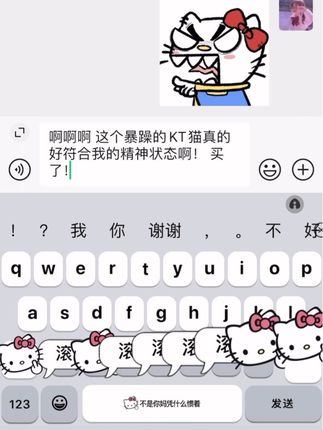 这个KT猫实在是太符合我的精神状态了!#HelloKitty #猫咪 #精神状态belike #9键还是26键 #表情包