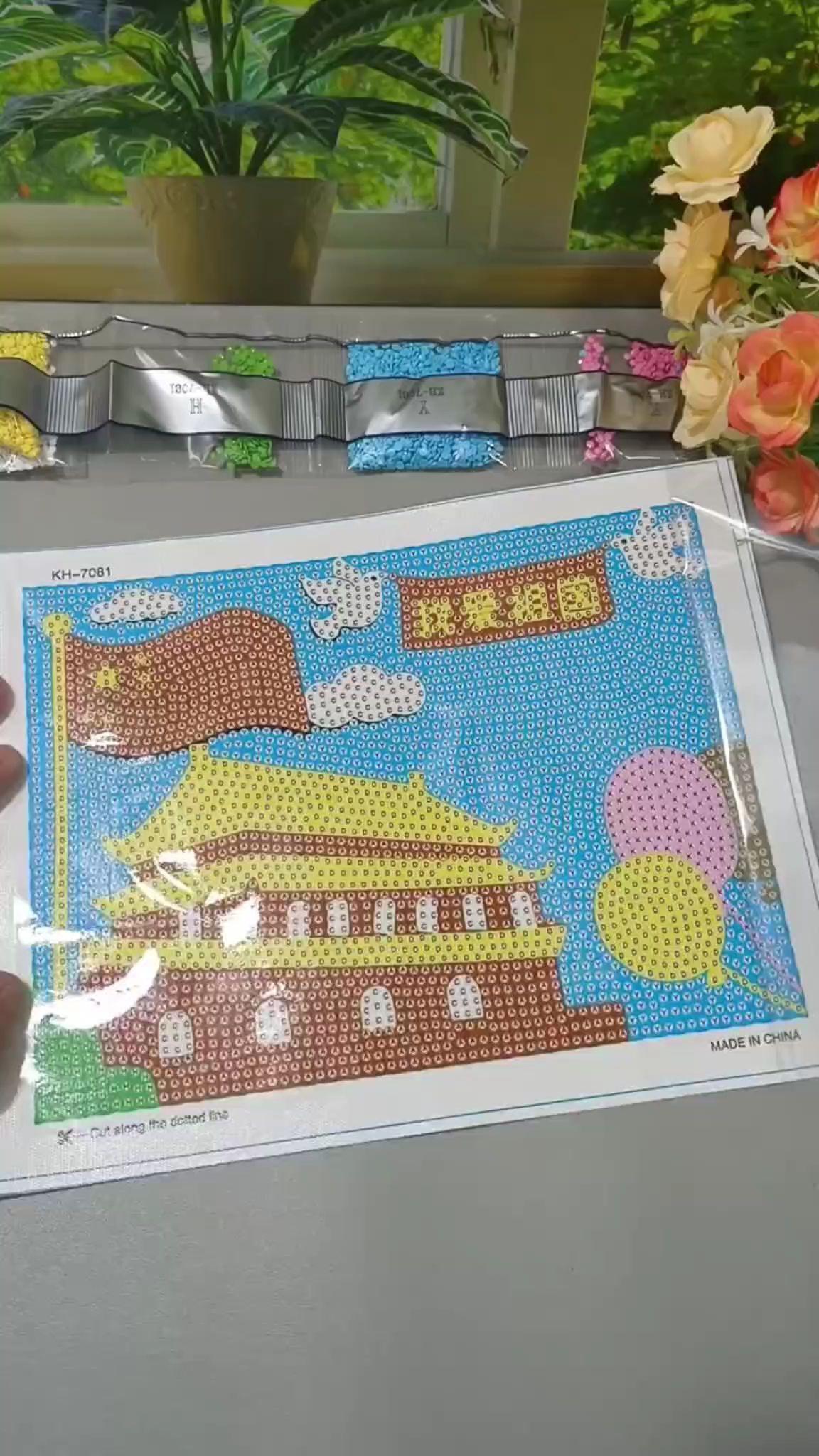 国庆小长假可以给宝贝提前准备一幅国庆手工钻石贴画,还能锻炼专注力和动手能力,产品摆在书桌上也特别的有纪念意义 #国庆节手工 #手工diy#幼儿园手工