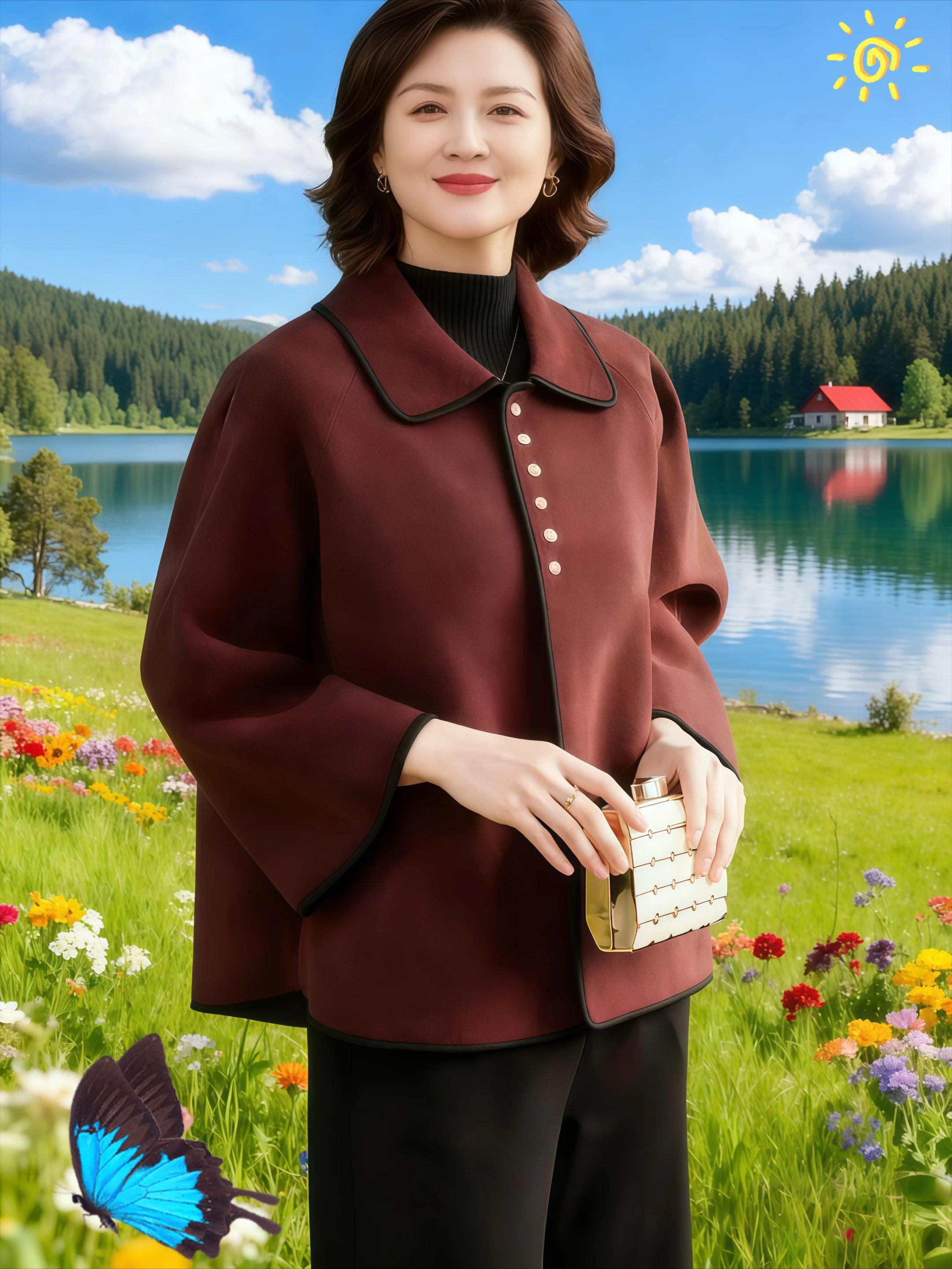 这款年轻妈妈春秋短款毛呢外套,双面呢面料柔软保暖,简约设计百搭不挑风格,无论是日常带娃的休闲时刻,还是参加家庭聚会的正式场合,都能让你优雅又有气质,为妈妈们的春秋穿搭增添一抹时尚亮色。#减龄显瘦穿搭 #气质女神穿搭 #优雅气质 #谁穿谁好看 #高端大气 。