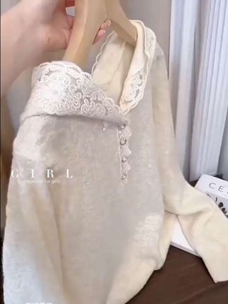 #时尚洋气#连帽针织衫#镂空百搭#欧若风 #设计感穿搭