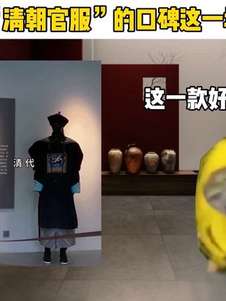 清朝官服往那一站就是口碑#猫meme#清朝官服 #口碑这一块