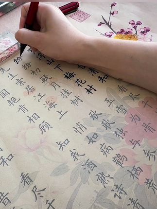 你笔下的梅花,会是什么模样?#写字是一种生活 #见字如面 #书写心情 #写字静心 #描红字帖