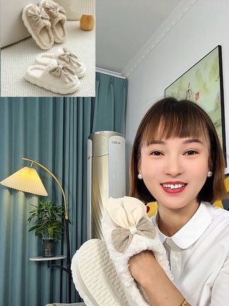 #蝴蝶结棉拖鞋 #棉拖鞋 #冬季拖鞋 #女士棉拖鞋