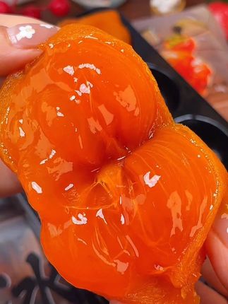 #陕西富平爆浆流心柿饼 软软糯糯,甜而不腻,一口爆浆,没吃过的一定要尝尝#冰柿饼 #柿饼 #口感非常好 #老人小孩都爱吃
