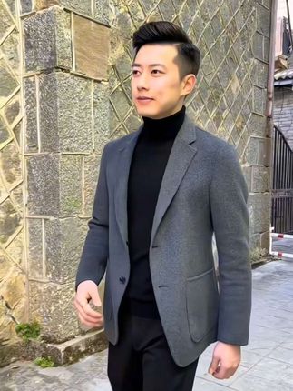 #男士呢外套 #保暖又好看 #谁穿谁好看