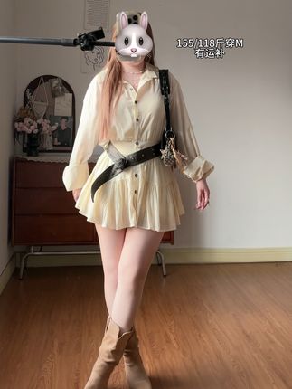 衬衫裙好适合早秋#ootd穿搭 #微胖