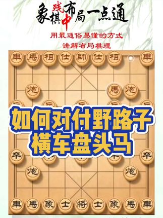 如何对付野路子横车盘头马?如何快速提升象棋水平系统学棋?如何学习象棋布局、中局、残局?真心教棋,少走弯路,带你上业九,不上业九不罢休!#象棋 #象棋布局
