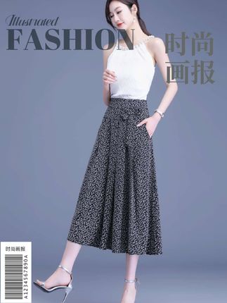 #雪纺裙子 #碎花裙子 #高腰裙子 #A字裙 #夏日穿搭