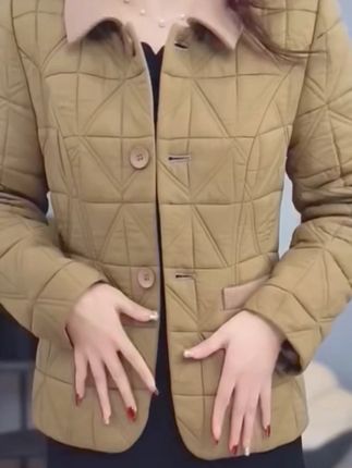 时尚精致棉服外套女2025春季新款气质妈妈装轻薄百搭保暖短款棉衣