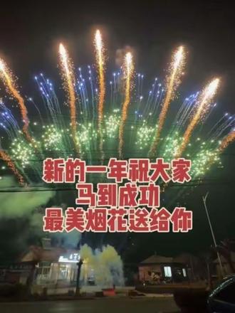 好不好看我不知道,我只知道此刻我是村里最靓的仔,最美烟花送给你#烟花照亮父母心 #江山帝景 #超级盆花王烟花#村里最靓的仔#新年快乐