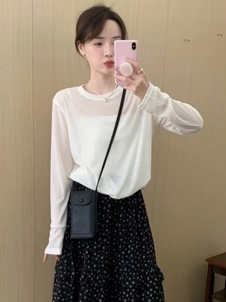 灰色防晒罩衫女装2025新款宽松百搭冰丝面膜T恤夏季长袖薄款上衣#女装#夏季穿搭 #百搭上衣 #防晒罩衫 #女装新品日