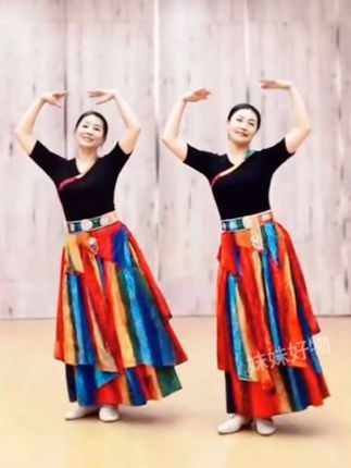 藏族半身裙藏式民族风:/ 舞蹈演出服装女练功裙大摆裙艺考臧族练习裙】#成人舞蹈教学 #舞出精彩 #爱了爱了 #纪录美好生活