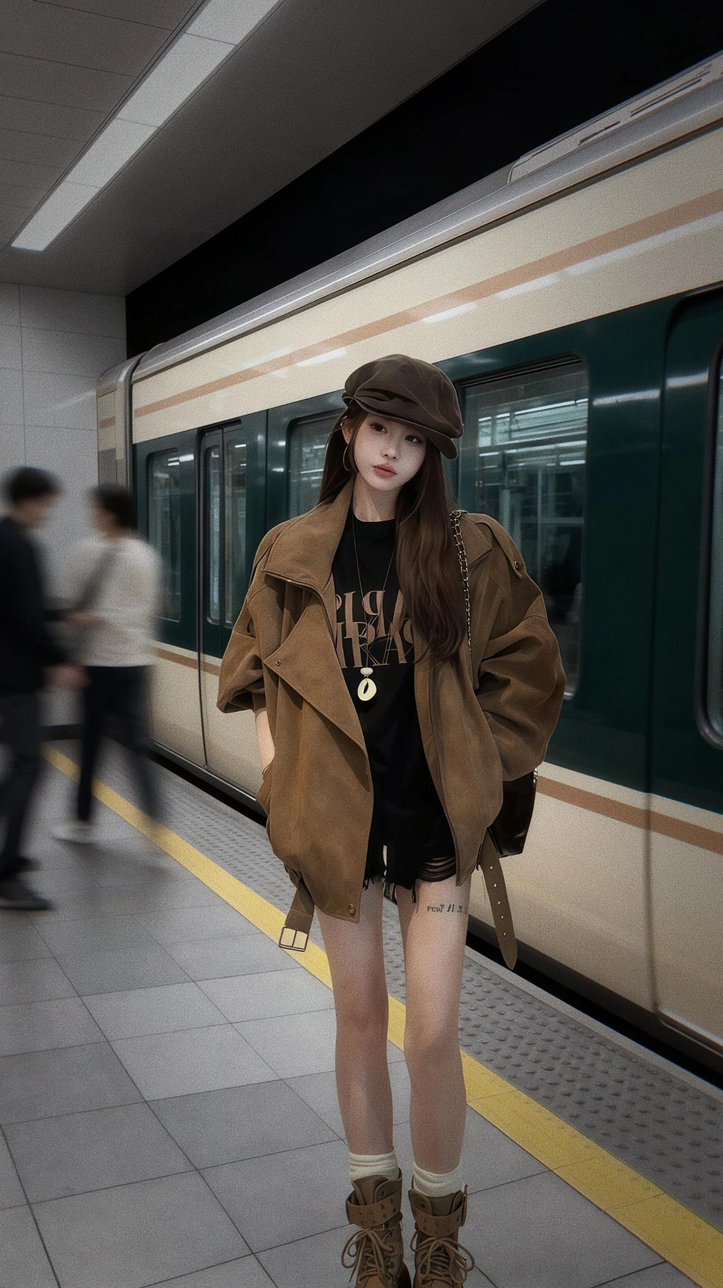 #美式辣妹 #我是又甜又酷的流光系少女 #秋日人生照片还得是琥珀流光风 #辣妹穿搭 #早秋焦糖色氛围感穿搭