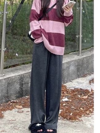 超舒服~孕妇阔腿裤糯米裤小个子高个外穿显瘦裤子#女装 #懒人必备 #牛仔裤 #辣妹穿搭 #显瘦搭配