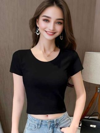 #短袖t恤 #夏季穿搭 #露腰杀 #这样穿太好看了#气质百搭