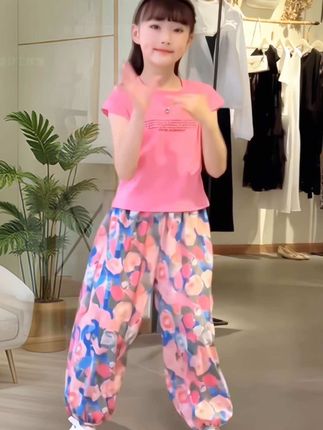 #夏季穿搭 #谁穿谁好看 #女童套装#面料舒适透气