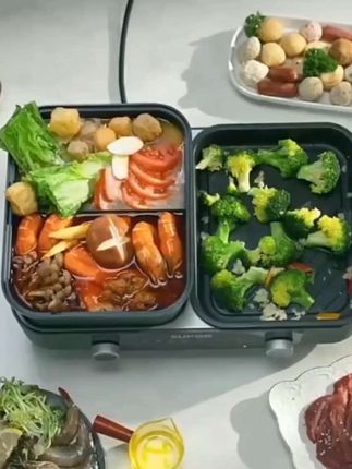 苏泊尔家用电烤盘 #鸳鸯火锅 #涮烤一体 #电烤炉 #电烤盘 #厨房好物