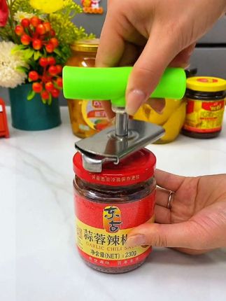 家有这个不锈钢开瓶器不管大小瓶盖一拧就开了,方便轻松#多功能拧盖器#省时省力 #超好用