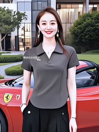 啄木鸟新款刺绣短袖T恤2025年夏季休闲搭短袖上衣女 #夏季穿搭#品质女装 #短袖t恤 #优雅穿搭#谁穿谁好看
