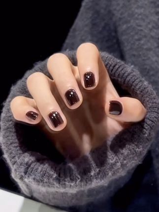 秋冬的颜色#美甲分享 #美甲💅 #秋冬穿戴甲 #显白美甲 #穿戴甲