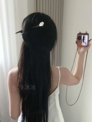 精致荷叶,白贝黑贝两色可选 #发簪 #簪子 #发饰 #发钗 #中式