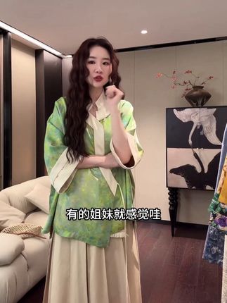 新中式人丝薄外套,女性夏日清凉的绝佳选择#夏季穿搭  #外套  #穿搭分享